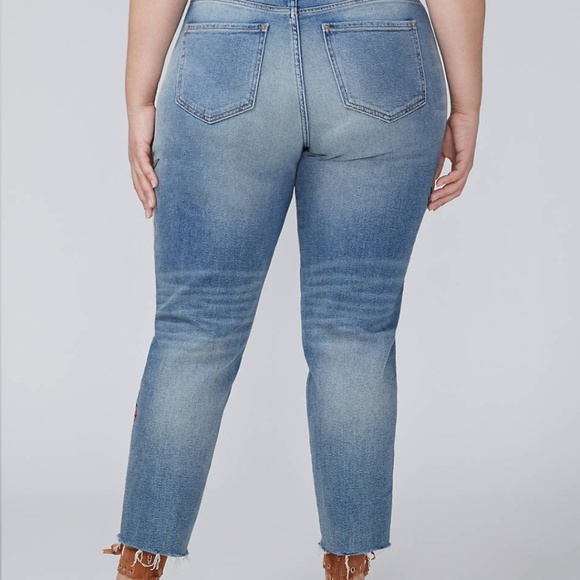 Lane Bryant Girlfriend Jean Floral Detail - Picture 4 of 4